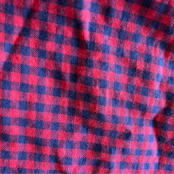 Abercrombie Kids Button Long Sleeve Shirt, Size 15/16, Gingham Check, Navy/Red - Picture 7 of 7